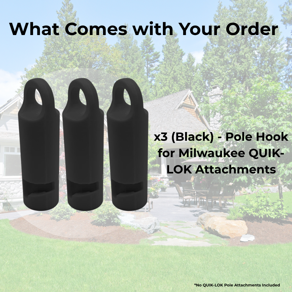 Milwaukee QUIK-LOK Attachment Pole Hook - Garage Storage Organizer - Red or Black