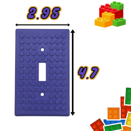 Single switch plate dimensions, 2.95 inches wide by 4.7 inches tall
