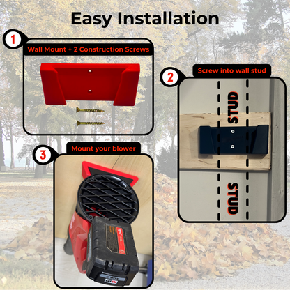 Milwaukee M18 Fuel Leaf Blower Wall Mount – Heavy Duty – Compatible with Model 3017