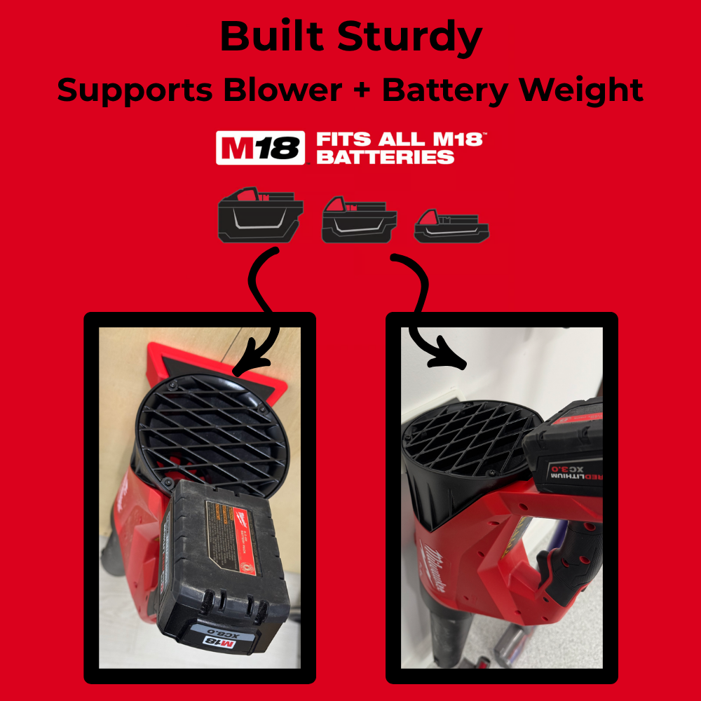 Milwaukee M18 Fuel Leaf Blower Wall Mount – Heavy Duty – Compatible with Model 3017