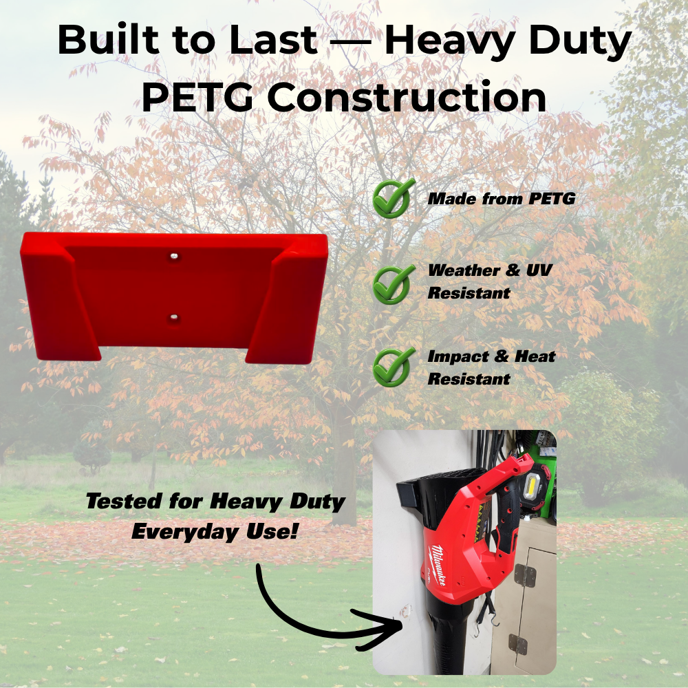 Milwaukee M18 Fuel Leaf Blower Wall Mount – Heavy Duty – Compatible with Model 3017