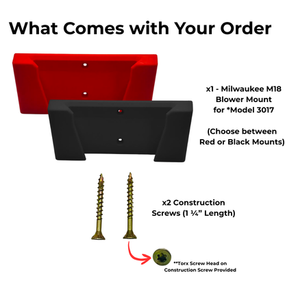 Milwaukee M18 Fuel Leaf Blower Wall Mount – Heavy Duty – Compatible with Model 3017