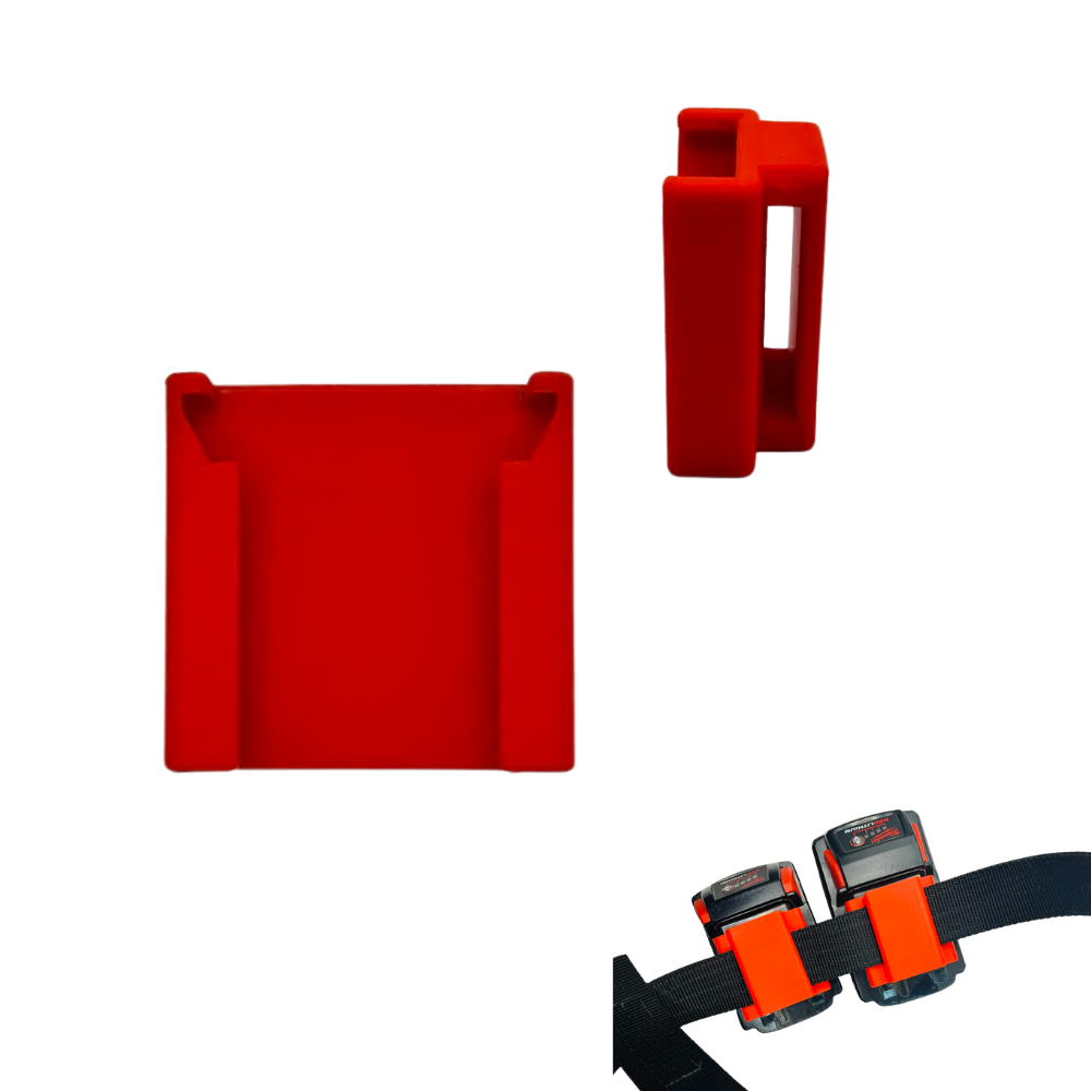 Milwaukee M18 Battery Belt Holder - Open & Closed Clip Designs - Made in USA