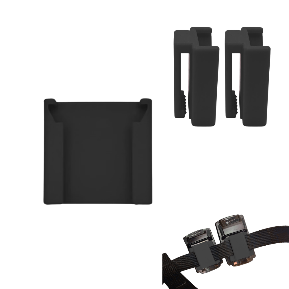 Milwaukee M18 Battery Belt Holder - Open & Closed Clip Designs - Made in USA