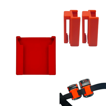 Milwaukee M18 Battery Belt Holder - Open & Closed Clip Designs - Made in USA