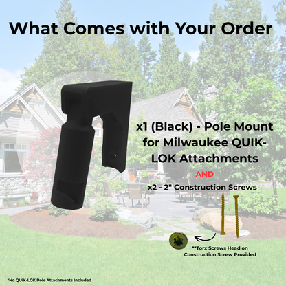 Milwaukee QUIK-LOK Attachment Wall Mount - Garage Storage Organizer - Screws Included - Red or Black