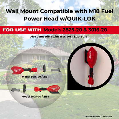 Milwaukee M18 Fuel Power Head Mount - 2825-20 & 3016-20 - QUIK-LOK Pole Mount or Hook Options