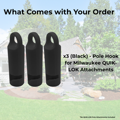 Milwaukee QUIK-LOK Attachment Pole Hook - Garage Storage Organizer - Red or Black