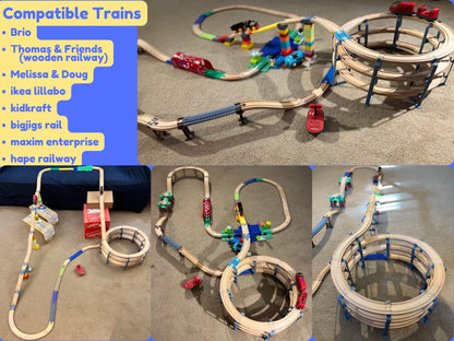 Wooden Train Track Bridge Supports