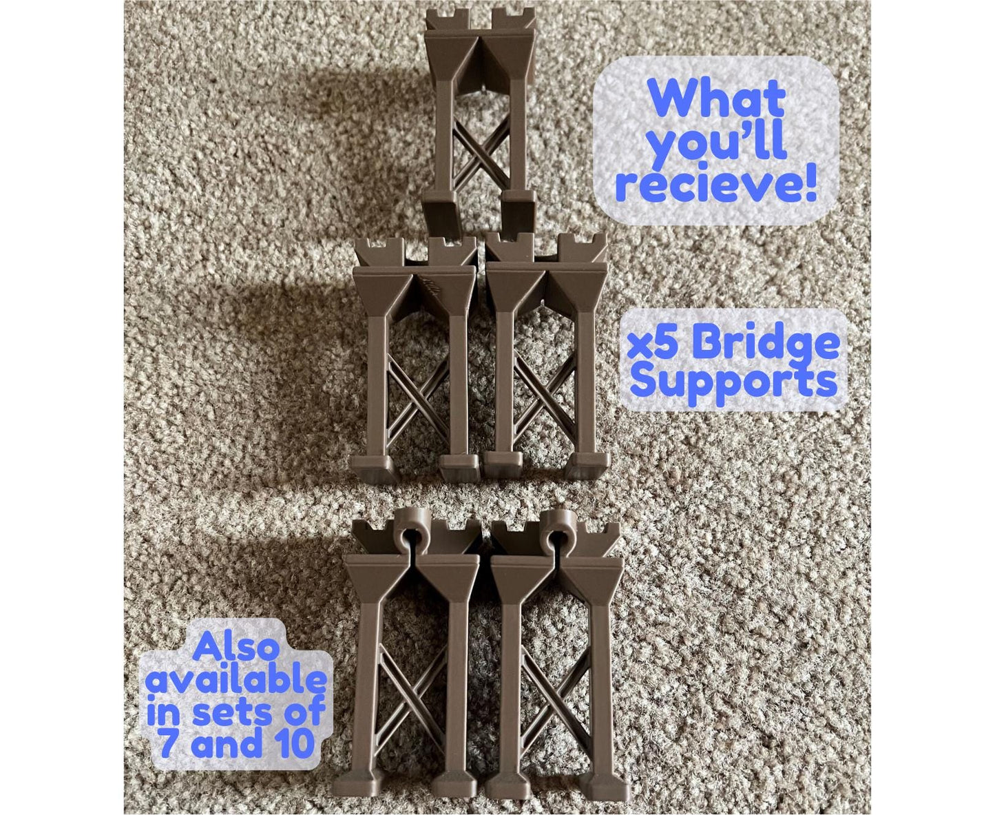 Wooden Train Track Bridge Supports