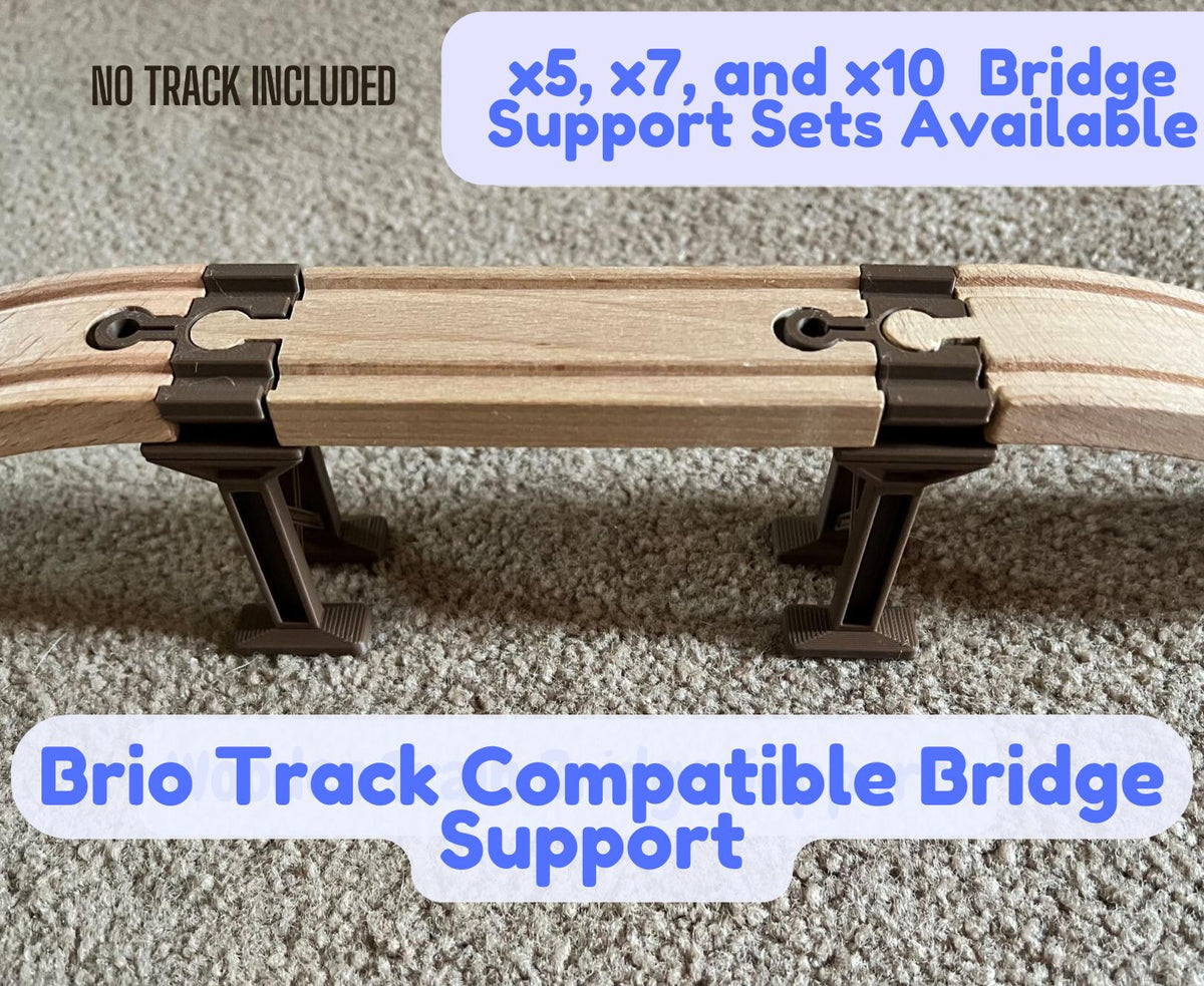 Bridge supports holding up a wooden track bridge