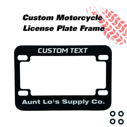 Personalized Motorcycle License Plate | Custom Bike Frame | 24 Fonts | Biker Gift