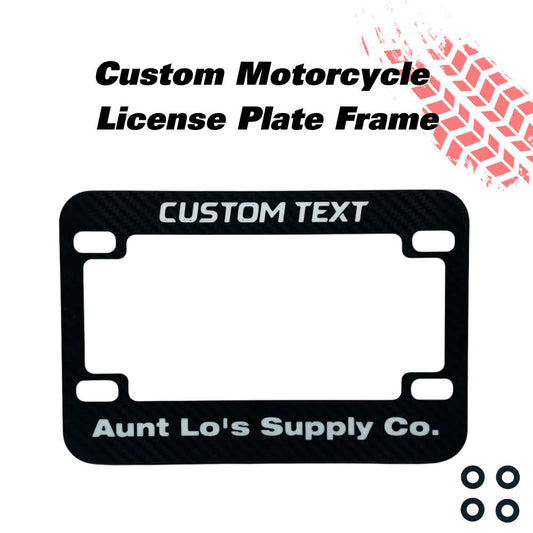 Personalized Motorcycle License Plate | Custom Bike Frame | 24 Fonts | Biker Gift