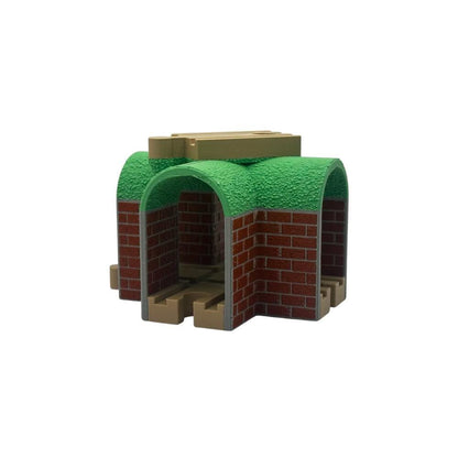 Wooden Train 4-Way Tunnel & Overpass
