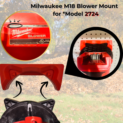 Milwaukee M18 Fuel Leaf Blower Wall Mount - Models 2724-20 and 2724-21