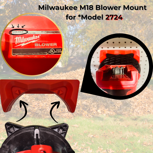 Milwaukee M18 Fuel Leaf Blower Wall Mount - Models 2724-20 and 2724-21